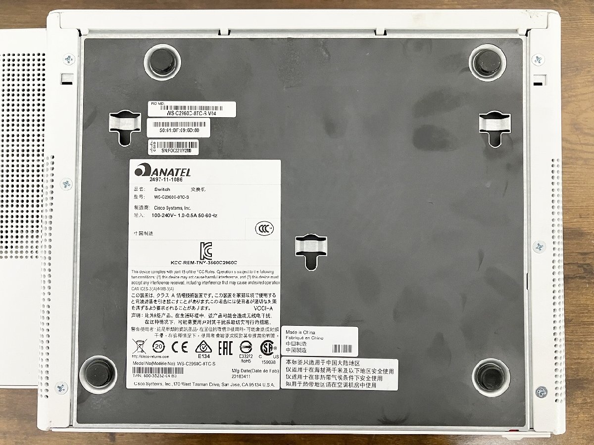 【埼玉発送】【初期化済】【起動のみ確認済】【7台セット】Cisco / Catalyst 2960-C Series LL / スイッチ / WS-C2960C-8TC-S_画像7