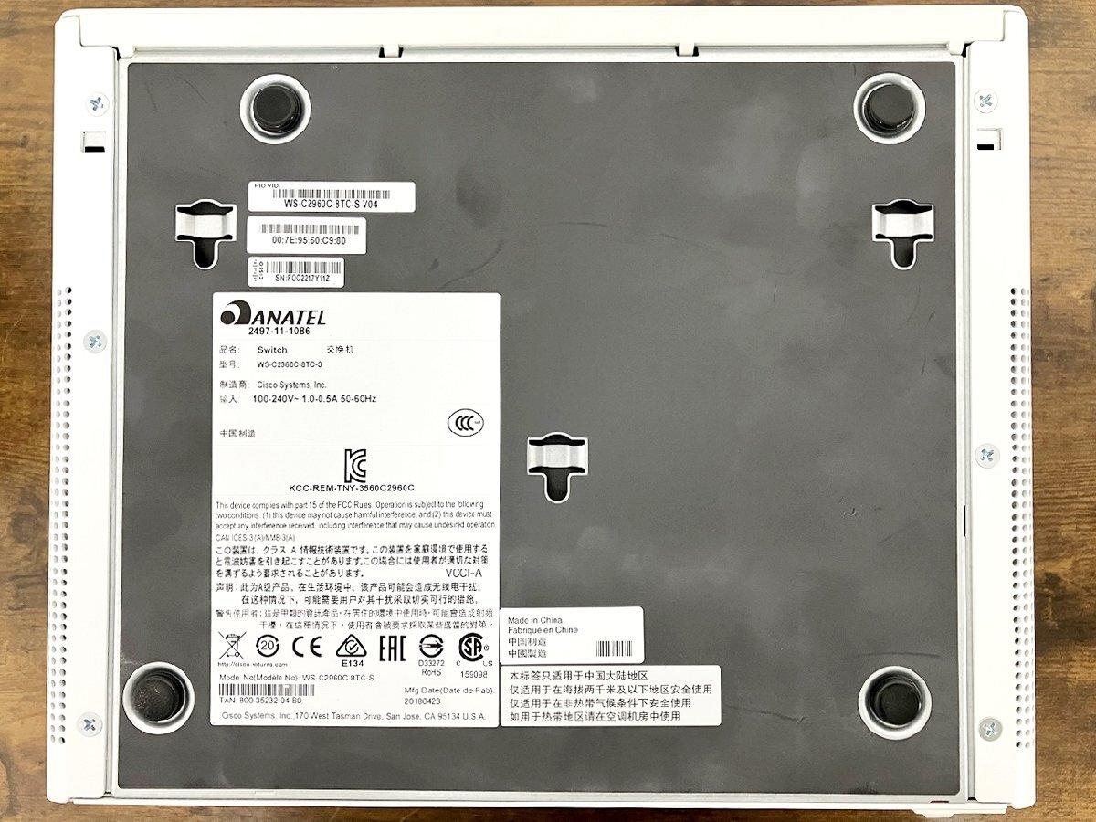 【埼玉発送】【初期化済】【起動のみ確認済】【8台セット】Cisco / Catalyst 2960-C Series LL / スイッチ / WS-C2960C-8TC-S_画像7
