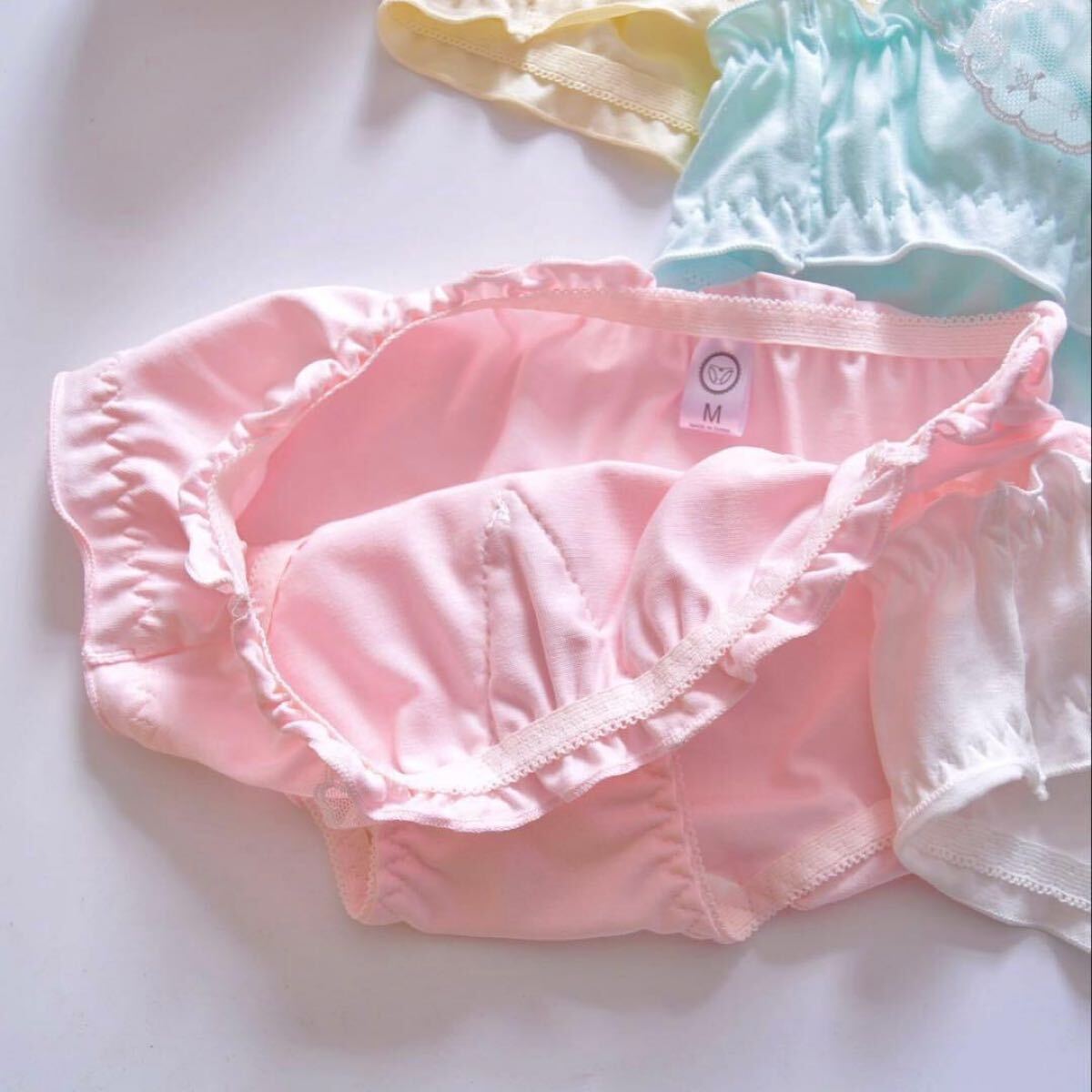 4枚組XLレディース レース下着 かわいいフリル リボン オシャレ姫系　100号_画像7