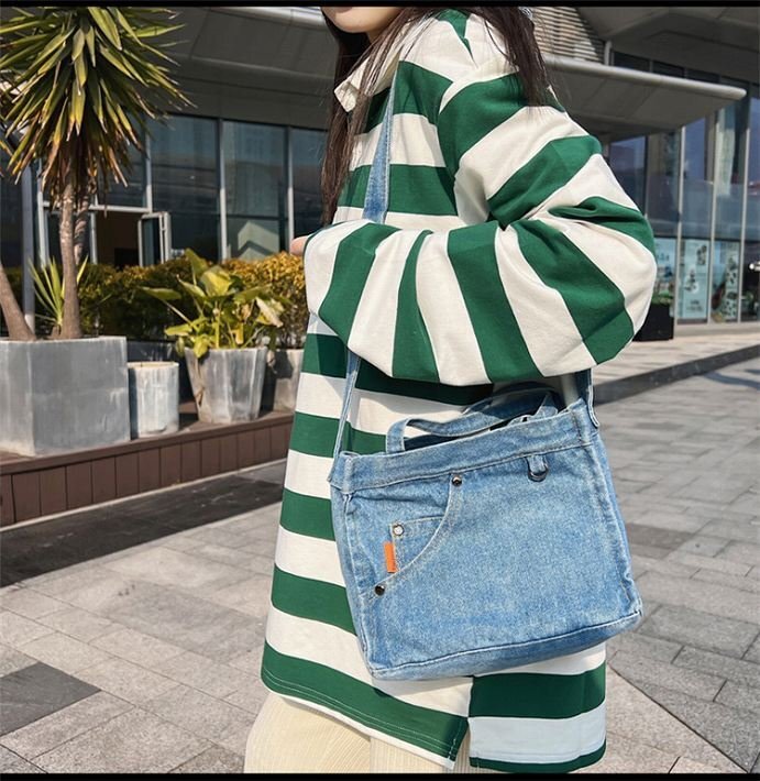 トートバッグ ショルダーバッグ バッグ メンズ レディース Vintage こなれ感 プレゼント 母の日 7987368 B ブルー 新品 1円 スタート_画像8