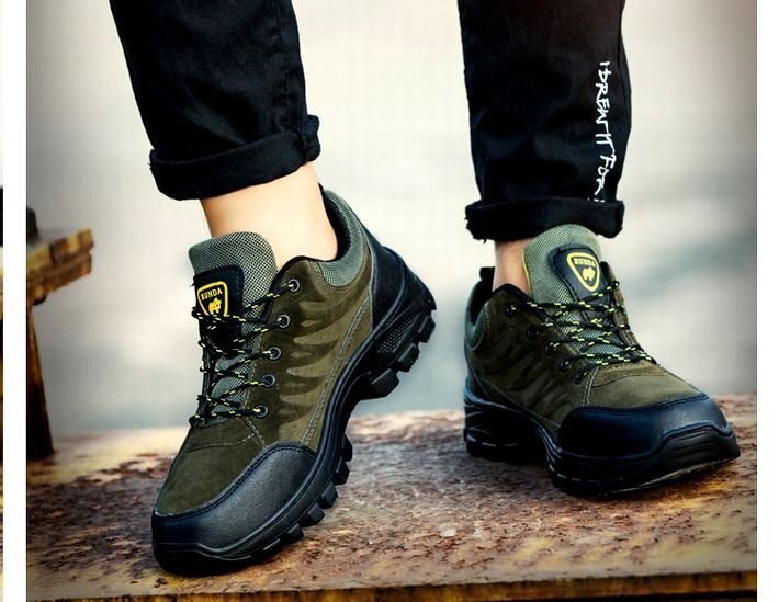 【アウトドアに最適】トレッキング クライミング シューズ スニーカー メンズ 靴 防滑 キャンプ 7988325 オリーブ 【42】 26.0cm 新品_画像6