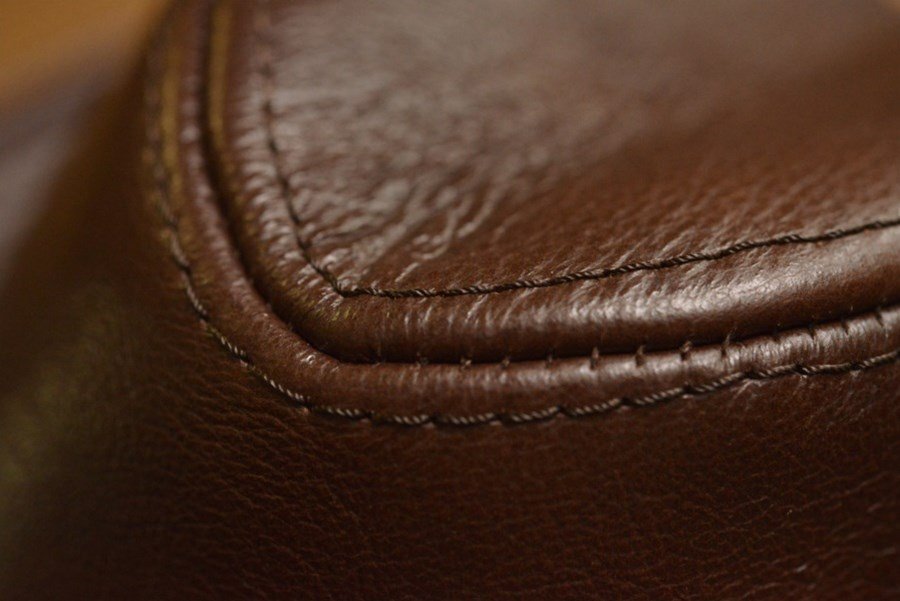 本革 レザー 中折れハット ハット 帽子 FEDORA HAT メンズ フェドラハット 7996231 ブラウン 普通サイズ 新品 1円 スタート_画像5