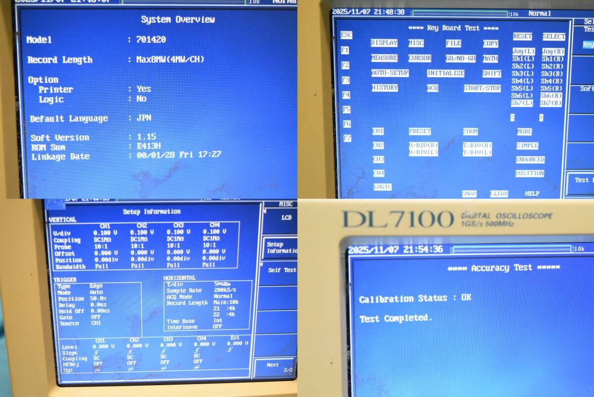 YOKOGAWA/横河　デジタルオシロスコープ 【DL7100 (701420-M/B5/E3)】　◆K-977(1108)◆_画像8