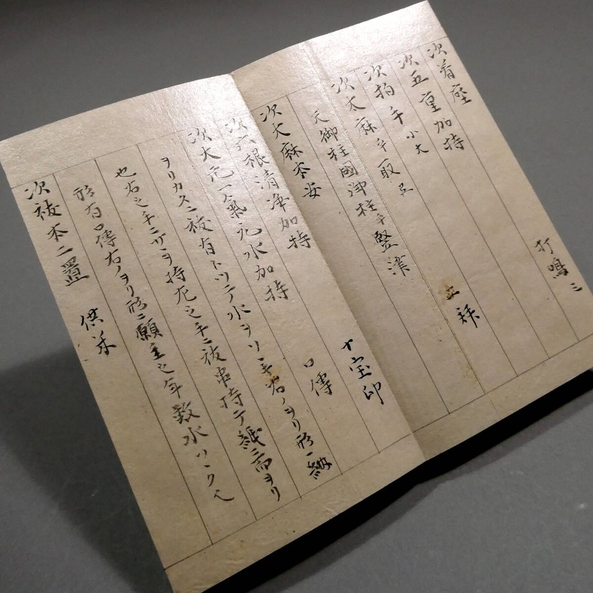 江戸時代 文化11年◆『宗源神道 身振加持』 源義基 記◆折形 ヒトガタ 依代図解入り◆大折本 祈祷書 全長11.3m 帙入◆呪術 神道 古文書 34_画像7