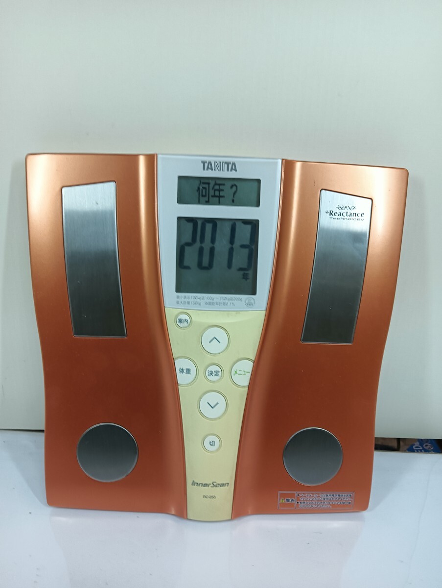 【1円スタート】TANITA タニタ 体組成計 InnerScan BC-253 Reactance Technology搭載 通電確認済 日本製 80サイズ_画像1