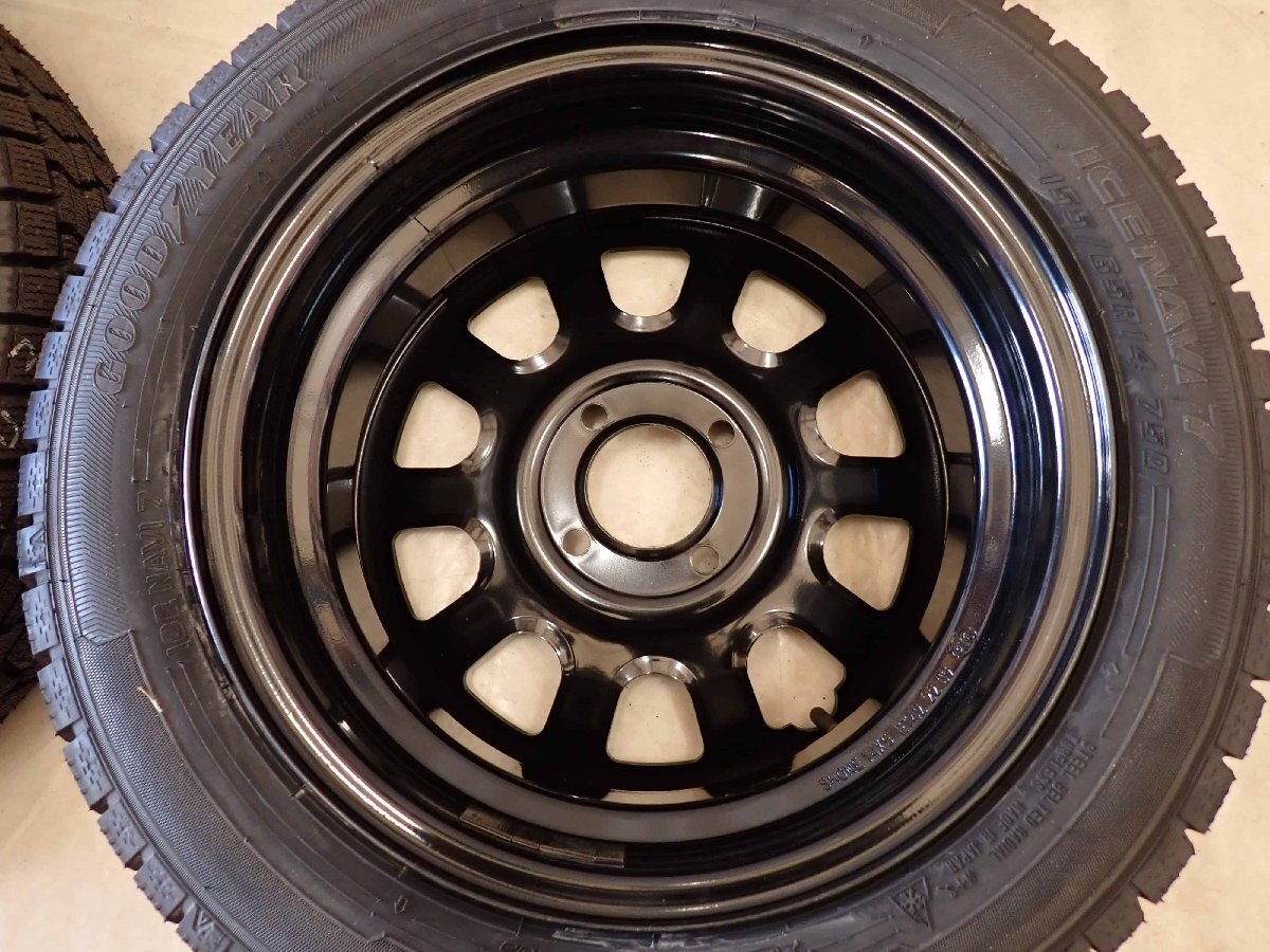 冬 新品 2023年製 4本SET 会社宛 送料無料 155/65R14×5J 75Q グッドイヤー アイスナビ 7 デイトナ スチール N-BOX サクラ タント NO,D6043_画像9