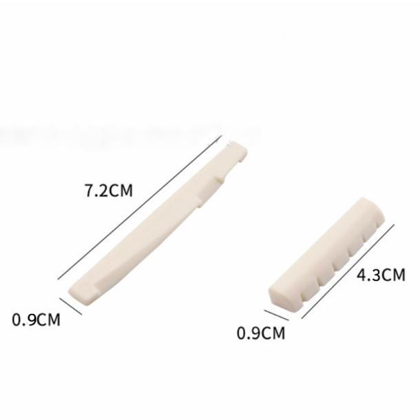 ギター ブリッジピン ナットサドル セット ABS製 弦高調整 アコースティックギター用 取替部品_画像4