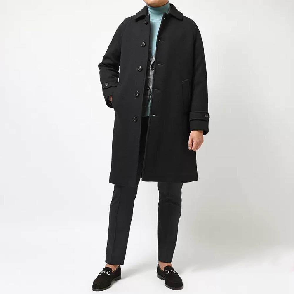 【新品未使用】CIRCORO 1901（チルコロ1901）バルカラーコート ブラック サイズ48_画像1