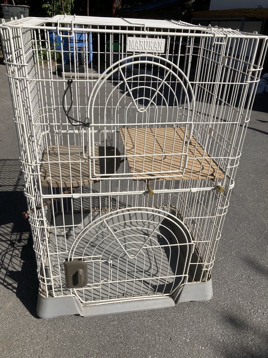 長野県東御市直接引き渡し限定　ペットケージ ケージ ホワイト　キズ　汚れ　使用感あり_画像1