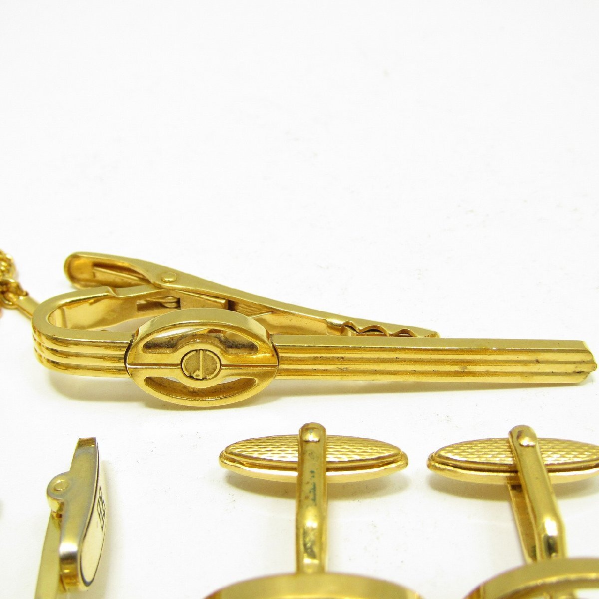 1円スタート お得なまとめ売り ディオール ダンヒル ジバンシー カフス タイピン セット ゴールドカラー メンズ ビジネス_画像7