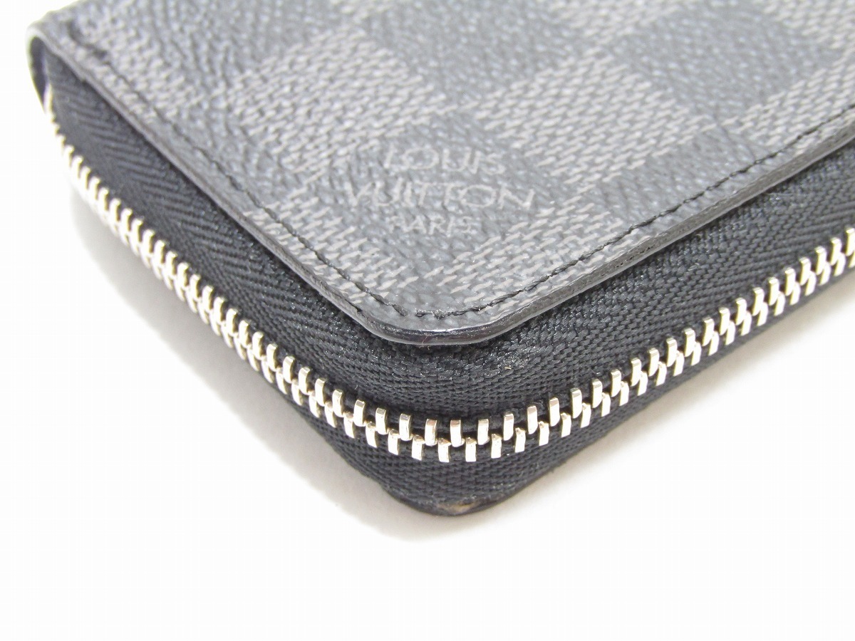 状態良好 LOUIS VUITTON ルイヴィトン ジッピーコインパース N63076 グラフィット 小銭入れ メンズ_画像6