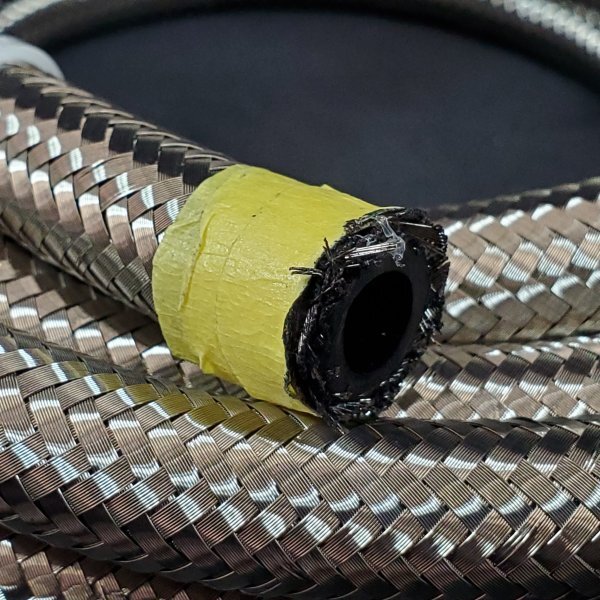 オイルクーラー ステンメッシュホースセット AN6 5m フィッティング 10個 赤青 ステンレス 燃料パイプ オイルホース 接手ホース_画像4