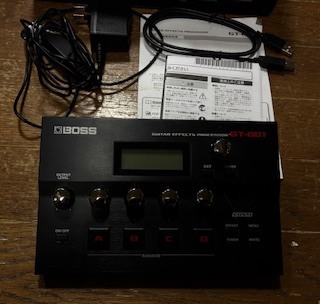 BOSS ボス GT-001 電源ケーブル 未使用USBケーブル 書類元箱付属 中古 良品 _画像1