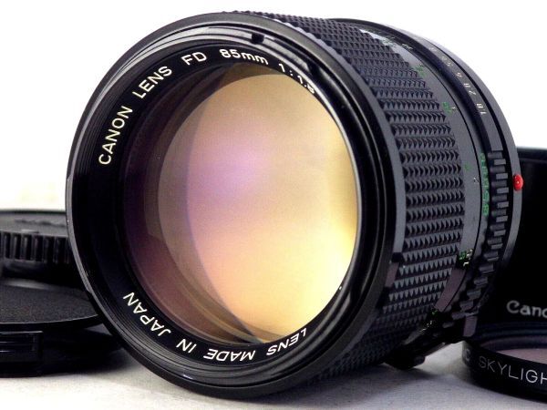  бесплатная доставка!! Canon New FD 85mm f/1.8 Canon телеобъектив капот комплект исправно работает прекрасный товар камера однообъективный зеркальный Camera Telephoto MF Lens NFD f1.8