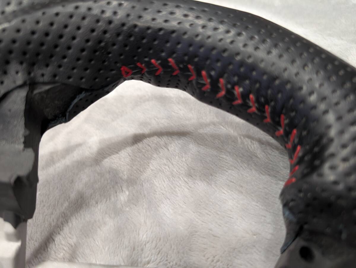 REAL レアル ステアリング ブラックカーボン (レッドステッチ) エスティマ ACR50W ACR55W GSR50W GSR55W 2006年1月～2016年6月 1～3型_画像5