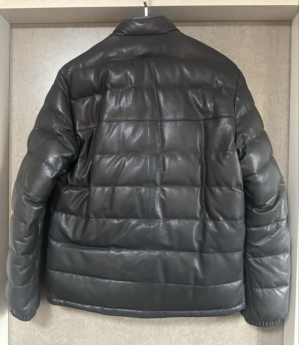 美品 schott ショット レザー ダウンジャケット Lサイズ ブラック3161049 レザーダウン 本革 リアルレザー SchottN.Y.C 上野商会_画像3