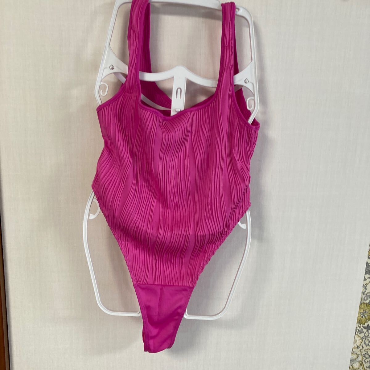 ピンク　フロントカットアウト ボディースーツ3L_画像6