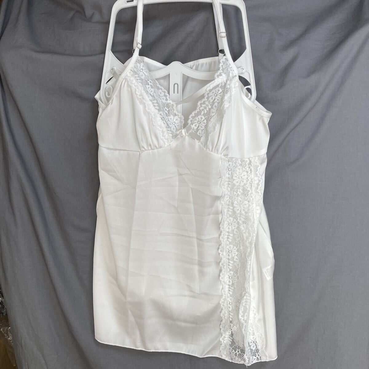 ホワイトキャミソール4L_画像1