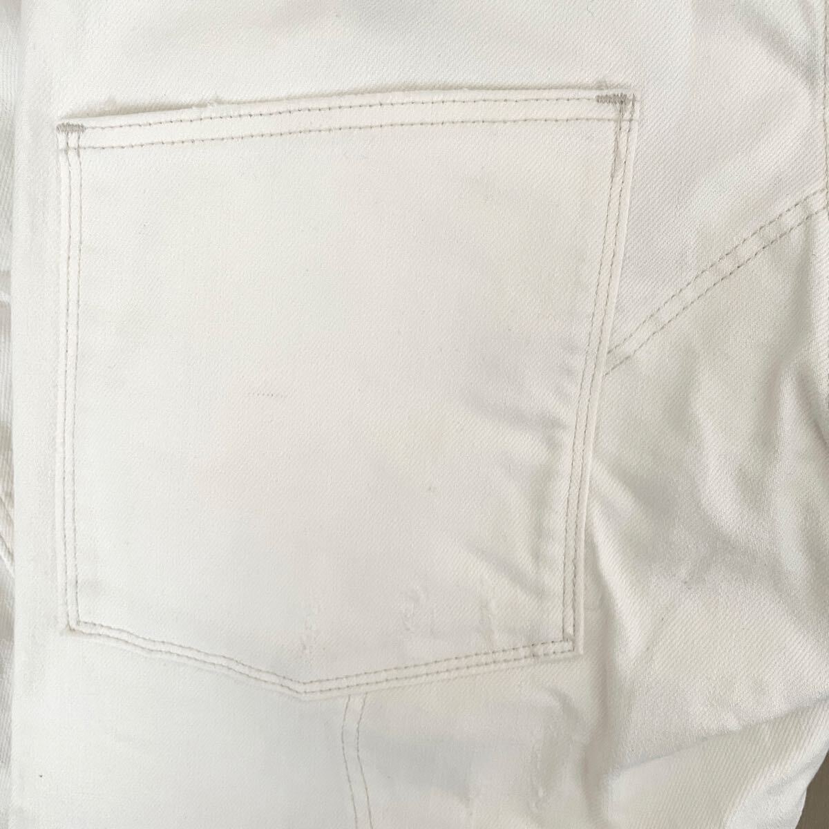 【G-STAR RAW】ジースターロゥ ホワイトジーンズ デニム 立体裁断 W29L32 カジュアル ロック 匿名配送 メンズ 5620 3D SLIM スリム_画像7