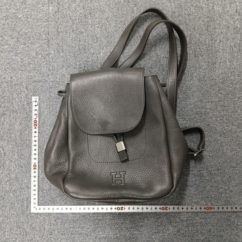 HIROFU ヒロフ グレー レザー バックパック リュックサック 3356590_画像1