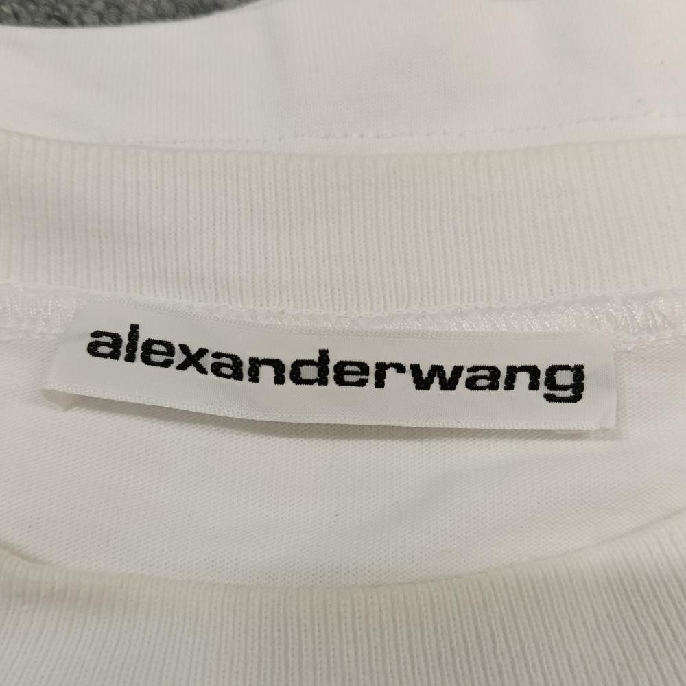 alexanderwang アレキサンダーワン ロゴプリント ホワイト 半袖Tシャツ 4152434_画像3