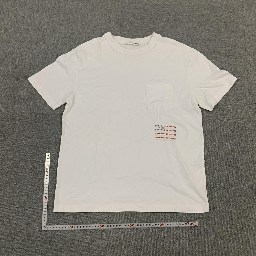alexanderwang アレキサンダーワン ロゴプリント ホワイト 半袖Tシャツ 4152434_画像1