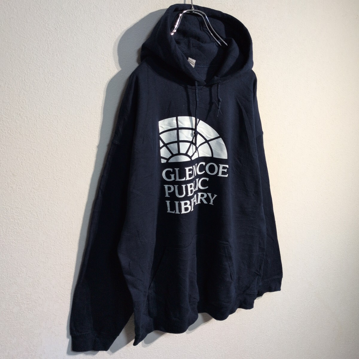 GILDAN　ギルダン　hoodie　フーディー　スウェットシャツ　パーカー　紺　メンズ　XL　オーバーサイズ　90s　y2k_画像3