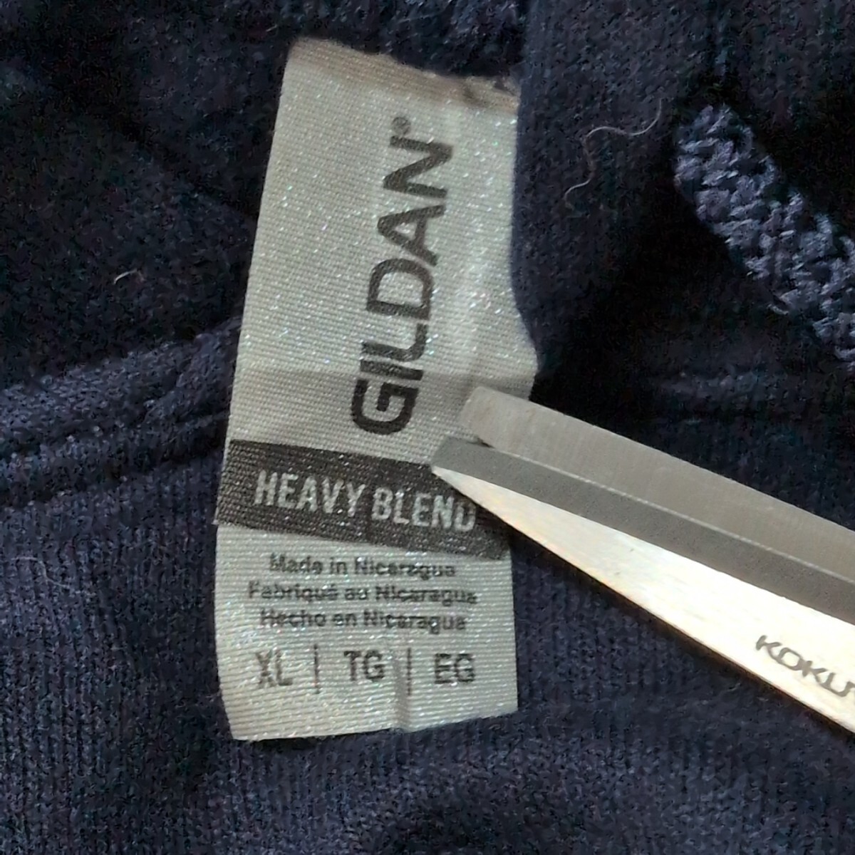 GILDAN　ギルダン　hoodie　フーディー　スウェットシャツ　パーカー　紺　メンズ　XL　オーバーサイズ　90s　y2k_画像10