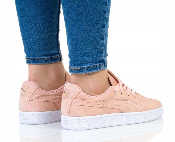 プーマ スエード クラッシュ 24.5cm ピンク系 上から見るとハート型 SUEDE CRUSH WNS レディース スニーカー キュート_画像4