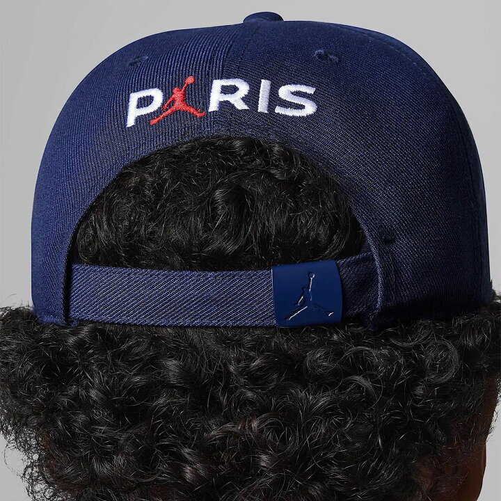 ナイキ ジョーダン パリサンジェルマン ジュニア キャップ ネイビー 紺 JORDAN PSG 子ども用 帽子 ワッペン 刺しゅう コラボ_画像5