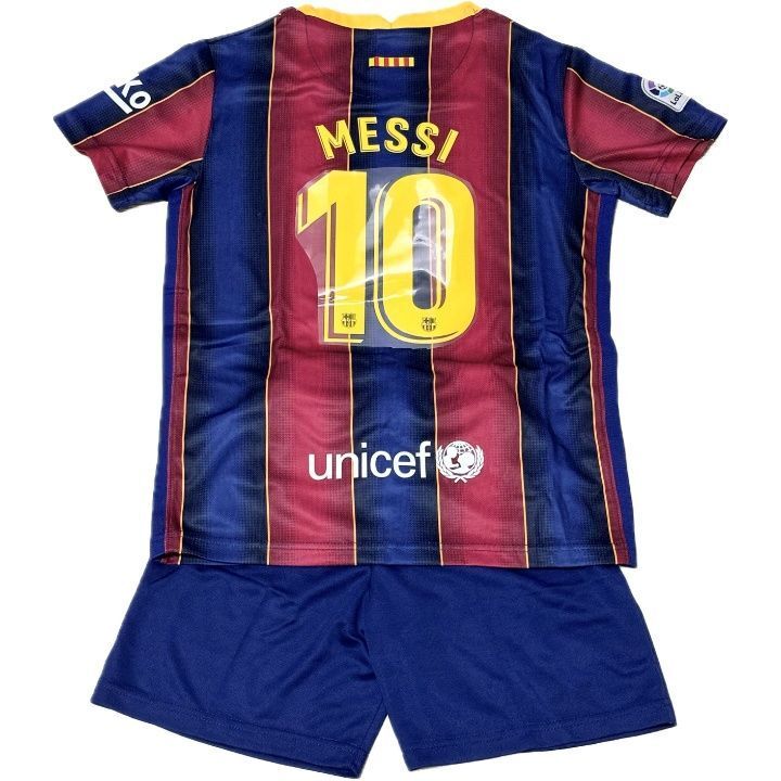 140cm　メッシ　バルセロナ　2020-2021年シーズン　レプリカユニフォーム　ソックス付き3点_画像2