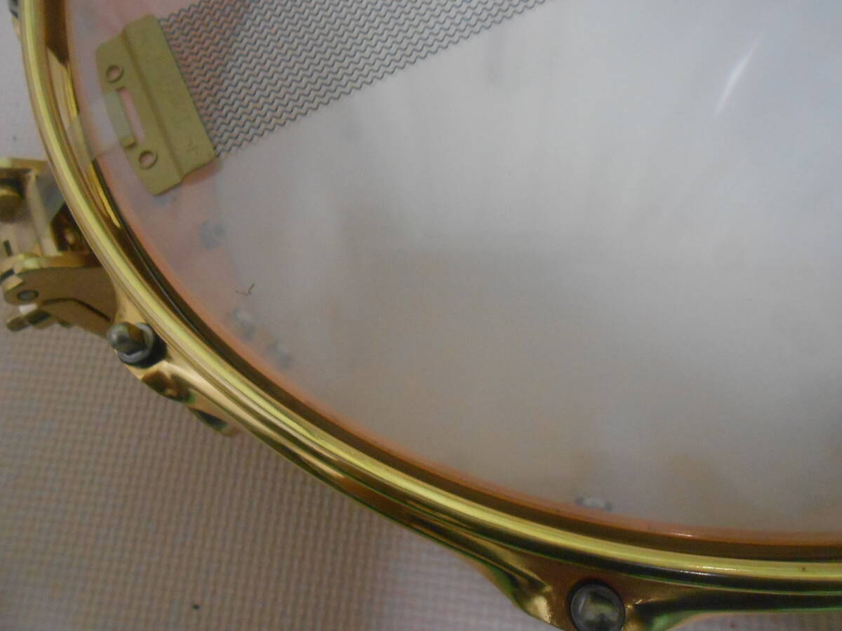 dw　スネア　14×4　美品　ゴールドパーツ仕様　高級_画像7