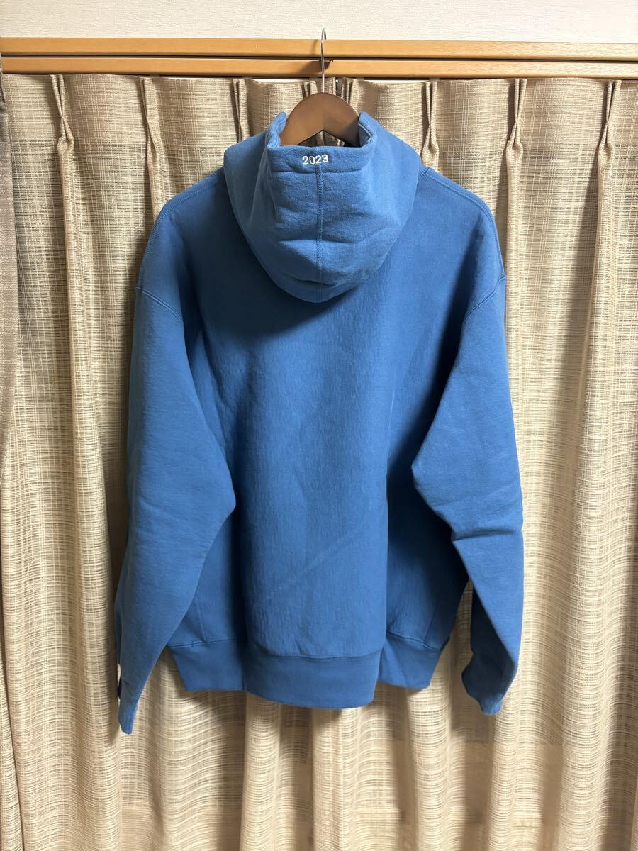 23FW Supreme Box Logo Hooded Sweatshirt Blue L 極美品 シュプリーム_画像4