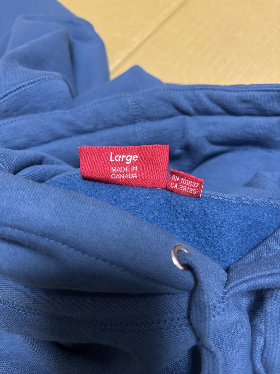 23FW Supreme Box Logo Hooded Sweatshirt Blue L 極美品 シュプリーム_画像6