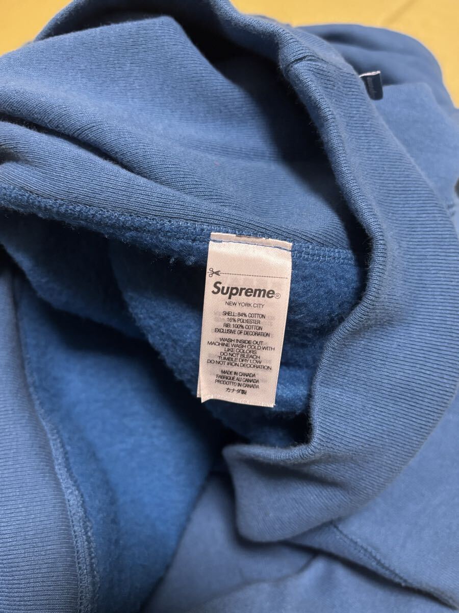 23FW Supreme Box Logo Hooded Sweatshirt Blue L 極美品 シュプリーム_画像8