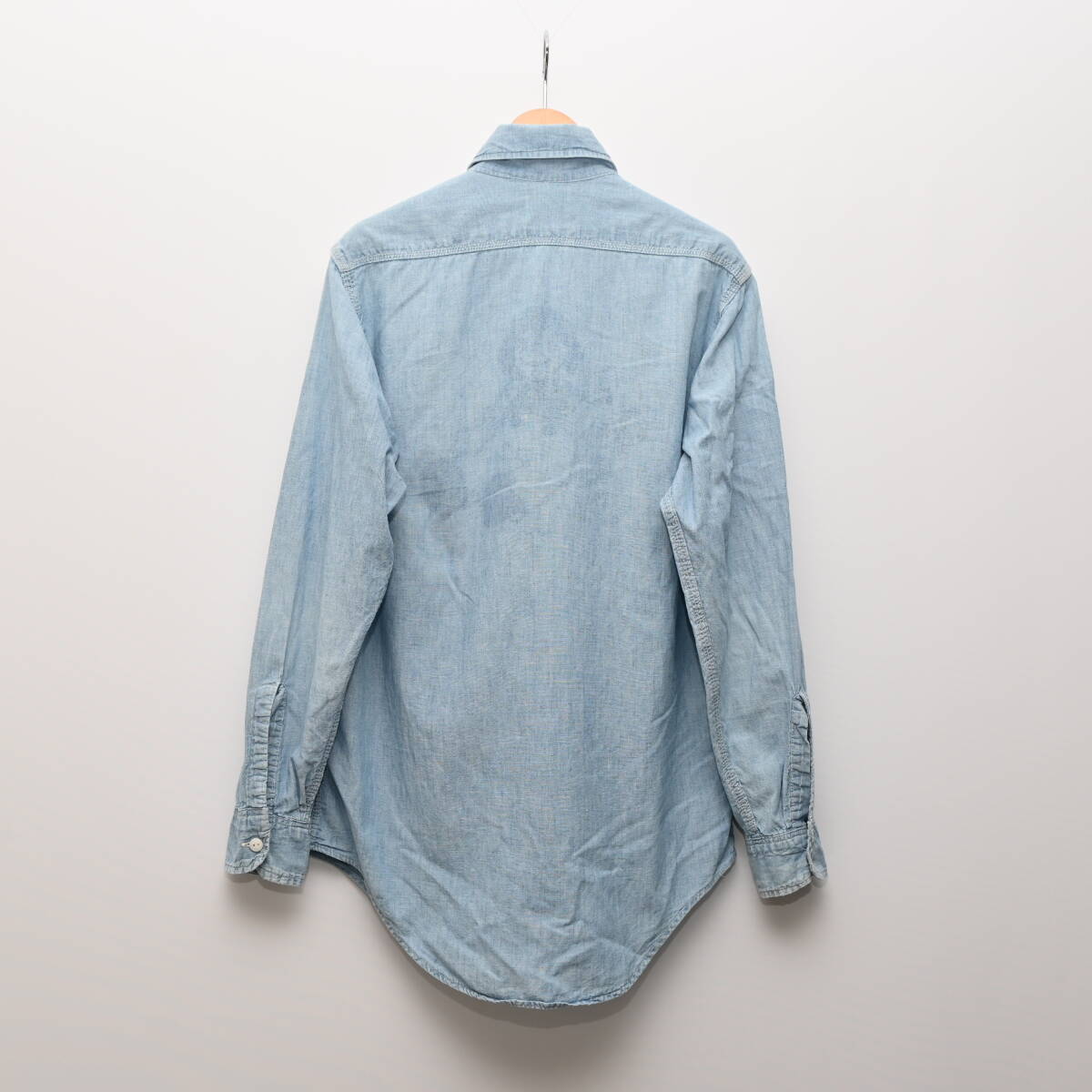 【ビンテージ】BIGMAC ビッグマック 長袖シャンブレーシャツ インディゴ ワークシャツ ヴィンテージ DA5378_画像2