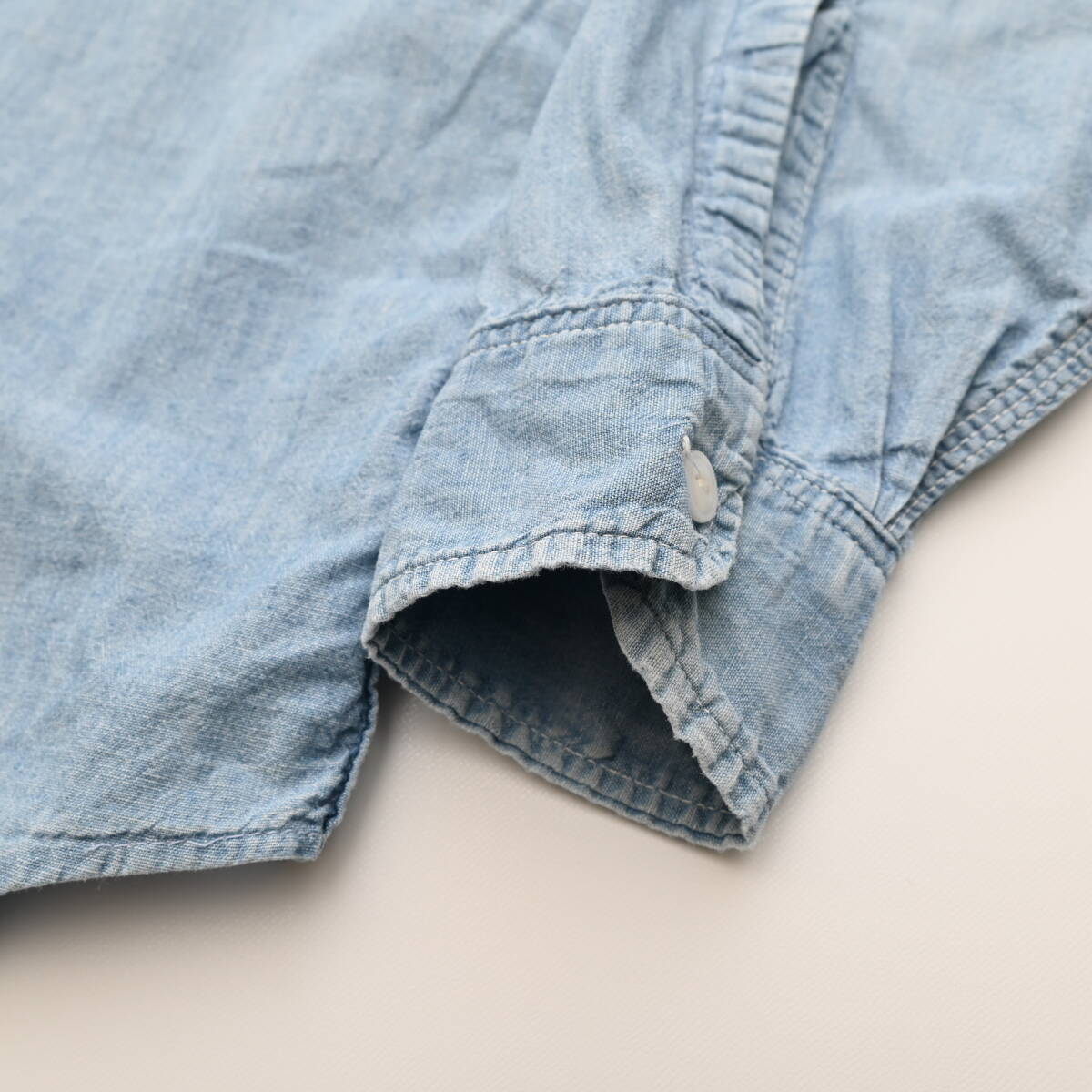 【ビンテージ】BIGMAC ビッグマック 長袖シャンブレーシャツ インディゴ ワークシャツ ヴィンテージ DA5378_画像4