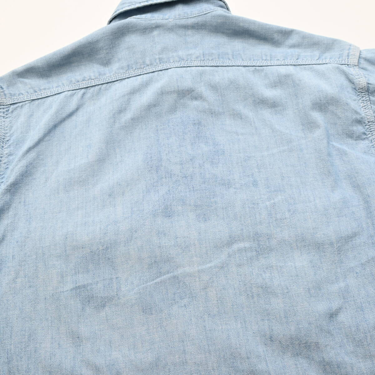 【ビンテージ】BIGMAC ビッグマック 長袖シャンブレーシャツ インディゴ ワークシャツ ヴィンテージ DA5378_画像6