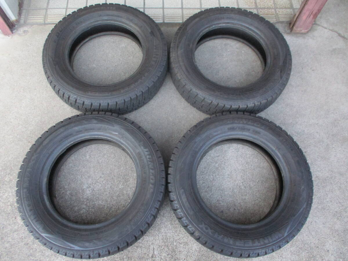 155/70R13 DUNLOP WINTERMAXX 2022年製 スタッドレス 4本セット 画像判断_画像1