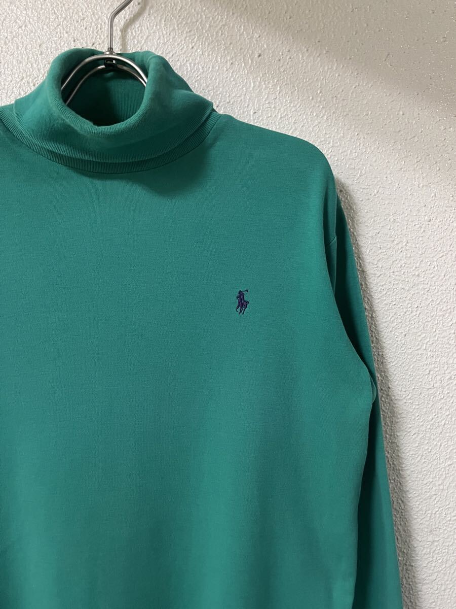 80〜90s Polo Ralph Lauren ポニー刺繍 タートルネック 長袖Tシャツ ロンT _画像1