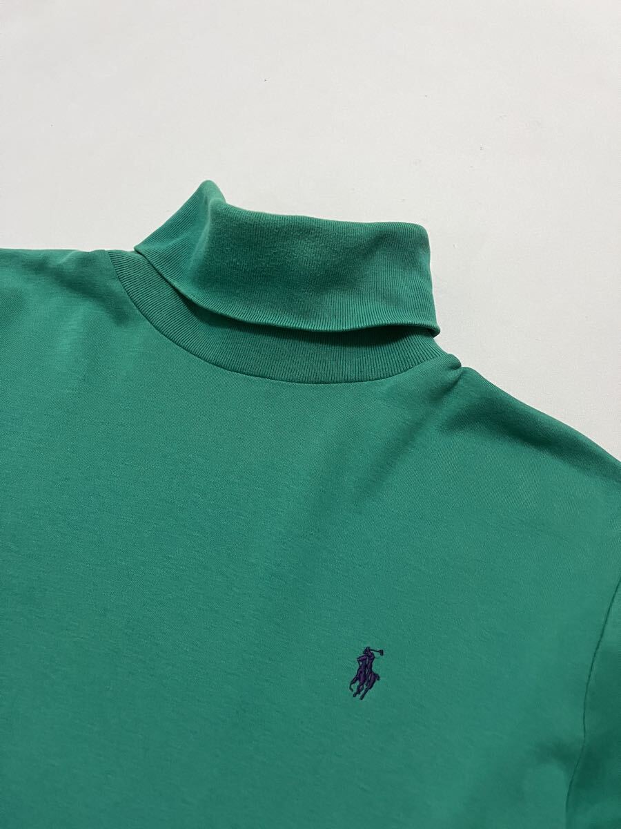 80〜90s Polo Ralph Lauren ポニー刺繍 タートルネック 長袖Tシャツ ロンT _画像4