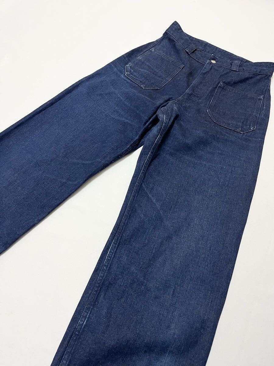 日本製 オーシバル オーチバル ミリタリーデザイン デニム パンツ _画像3