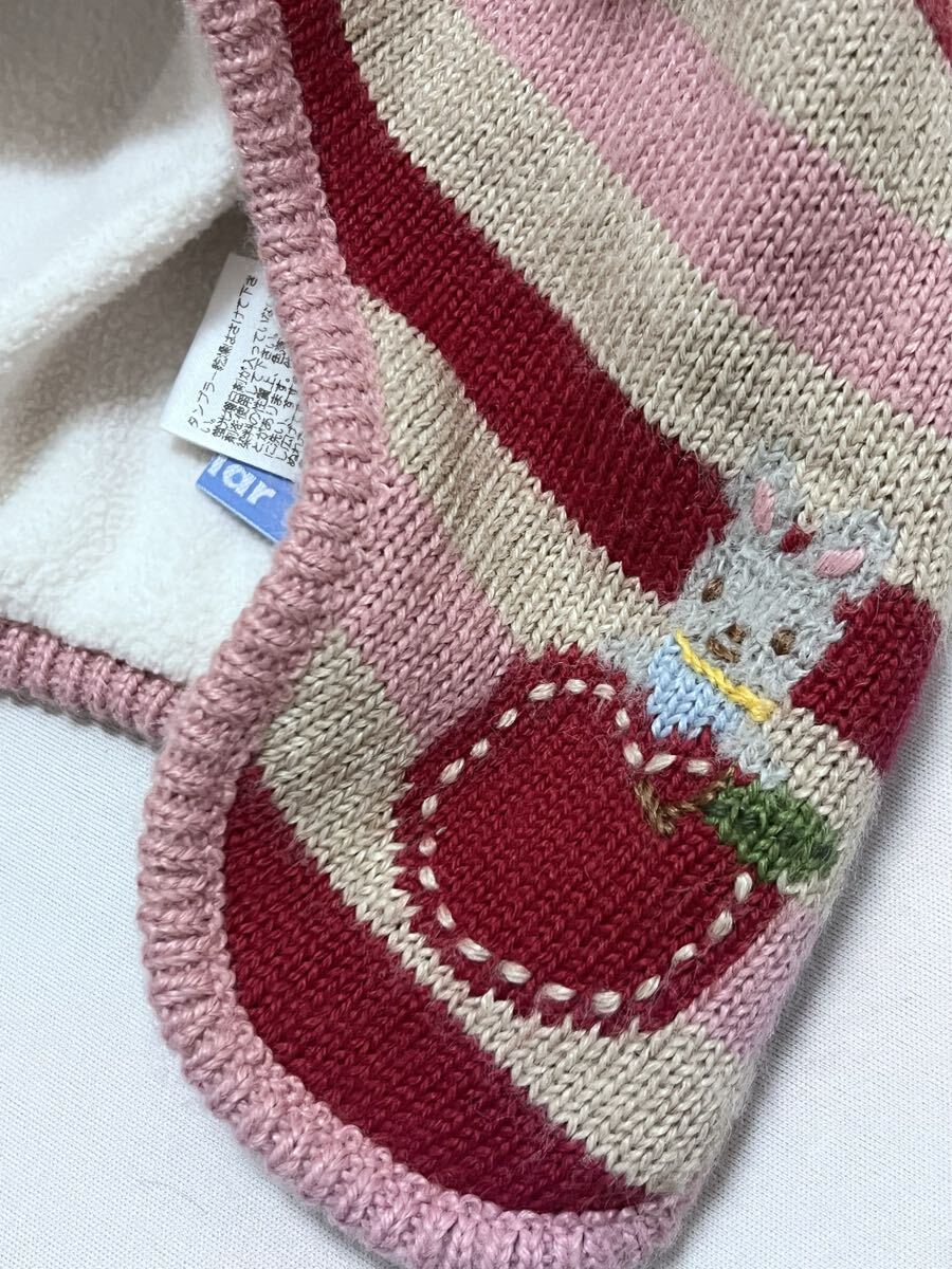 ファミリア familiar 刺繍入り 裏フリース アクリル ニット キャップ S_画像5