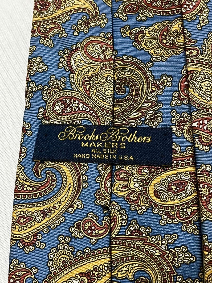 ほぼ未使用 USA製 BROOKS BROTHERS ブルックスブラザーズ ペイズリー柄 シルク ネクタイ_画像5