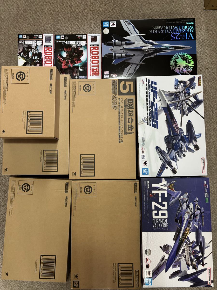 4 ROBOT魂 DX超合金 ガンダム METAL スーパーパーツ VF-25G YF-29 VF-31J VF-31F VF-31A RVF-171EX VF-31AX RX-178 RMS-117 VF-25_画像1
