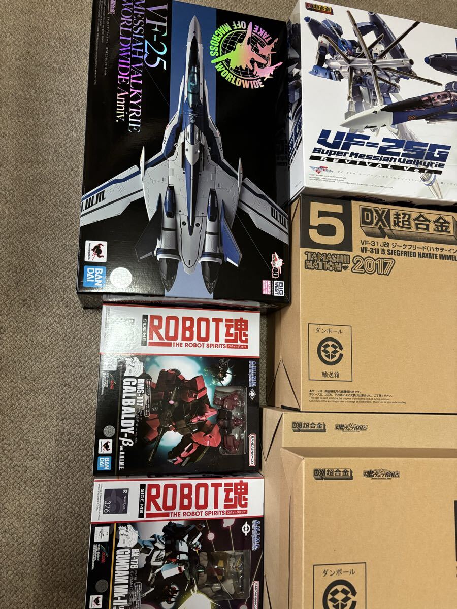 4 ROBOT魂 DX超合金 ガンダム METAL スーパーパーツ VF-25G YF-29 VF-31J VF-31F VF-31A RVF-171EX VF-31AX RX-178 RMS-117 VF-25_画像4