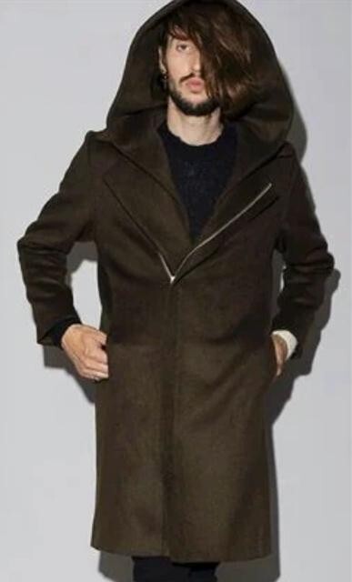 即落 送料無料 美品 NO ID. ノーアイディー 定価2.5万円程 ウール 起毛 コート ジャケット ロック ビジュアル セレクト ドメス 冬 アウター_画像2