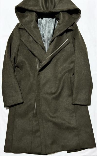 即落 送料無料 美品 NO ID. ノーアイディー 定価2.5万円程 ウール 起毛 コート ジャケット ロック ビジュアル セレクト ドメス 冬 アウター_画像3