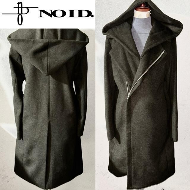 即落 送料無料 美品 NO ID. ノーアイディー 定価2.5万円程 ウール 起毛 コート ジャケット ロック ビジュアル セレクト ドメス 冬 アウター_画像1