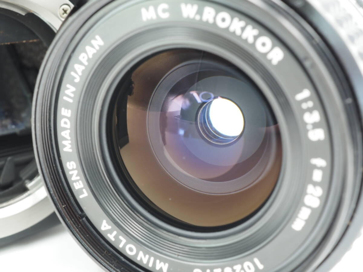 minolta / ミノルタ / X-1 / MINOLTA MC W.ROKKOR 28mm F3.5 / レンズ前キャップ , カメラケース (下部のみ) 付き【GA04】_画像3